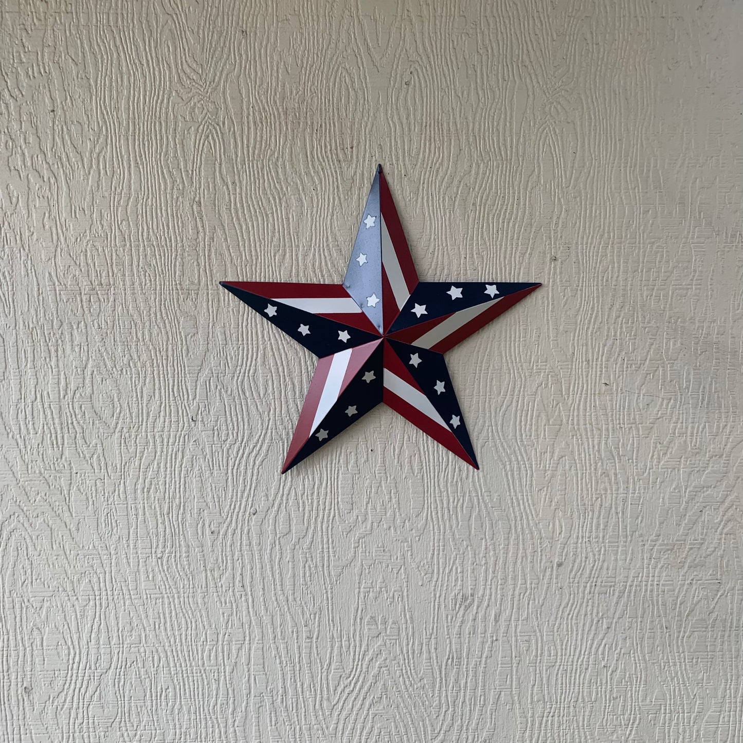 USA BARN STAR AMERICAN FLAG STAR RED WHITE & BLUE METAL STAR HANDMADE NEW 12",24",30" #EH11753