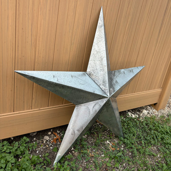 UNFINISHED GALVANIZED BARN STAR 3" TO 120" METAL WALL ART WESTERN HOME  DECOR HANDMADE #EH10418