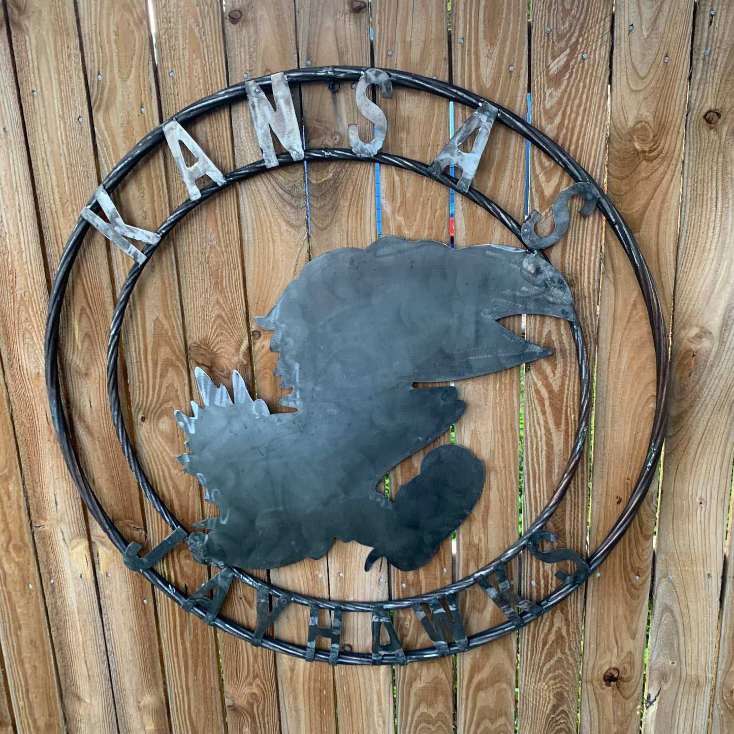 KANSAS JAYHAWKS RAW CUSTOM METAL VINTAGE CRAFT SIGN UNPAINTED TEAM HANDMADE