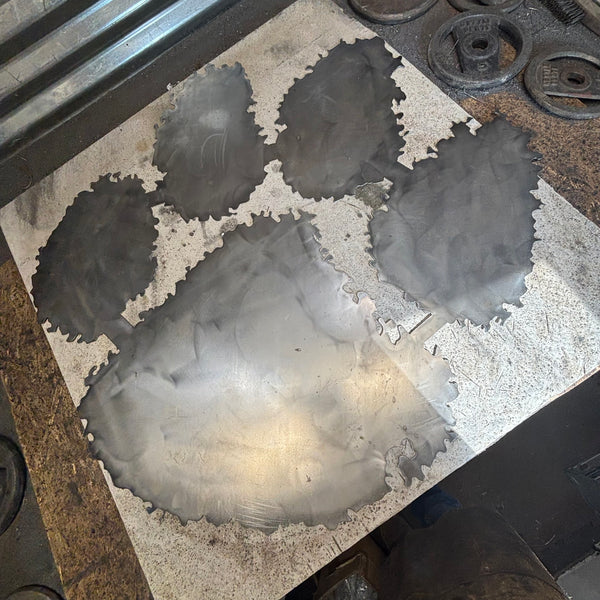 CLEMSON TIGERS PAW CUSTOM RAW METAL VINTAGE CRAFT SIGN WALL ART TEAM SIGN HANDMADE STYLE# 2 #EH12745