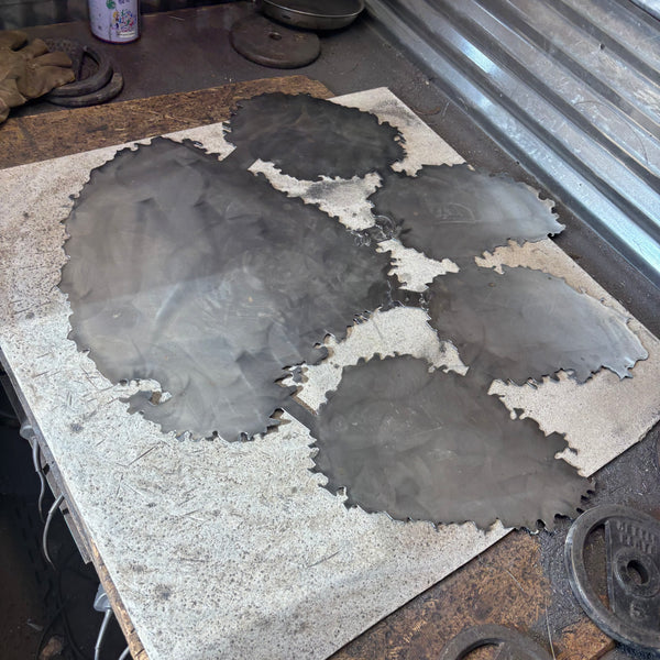 CLEMSON TIGERS PAW CUSTOM RAW METAL VINTAGE CRAFT SIGN WALL ART TEAM SIGN HANDMADE STYLE# 2 #EH12745