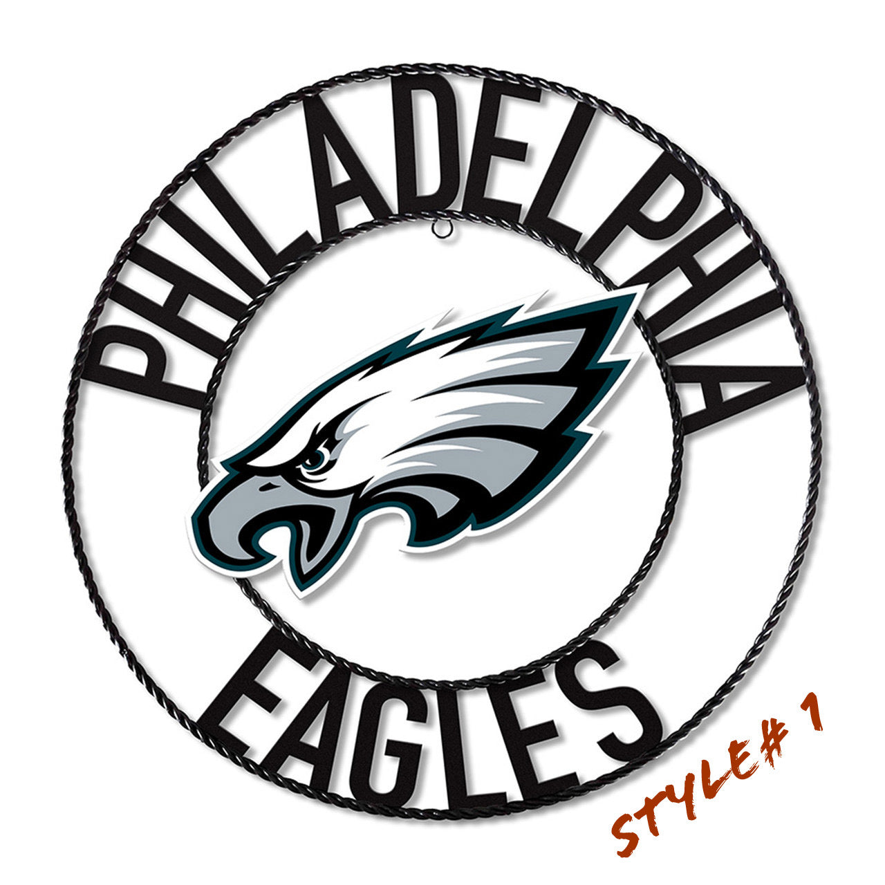 PHILADELPHIA EAGLES CUSTOM METAL VINTAGE CRAFT SIGN TEAM HANDMADE STYLE# 1