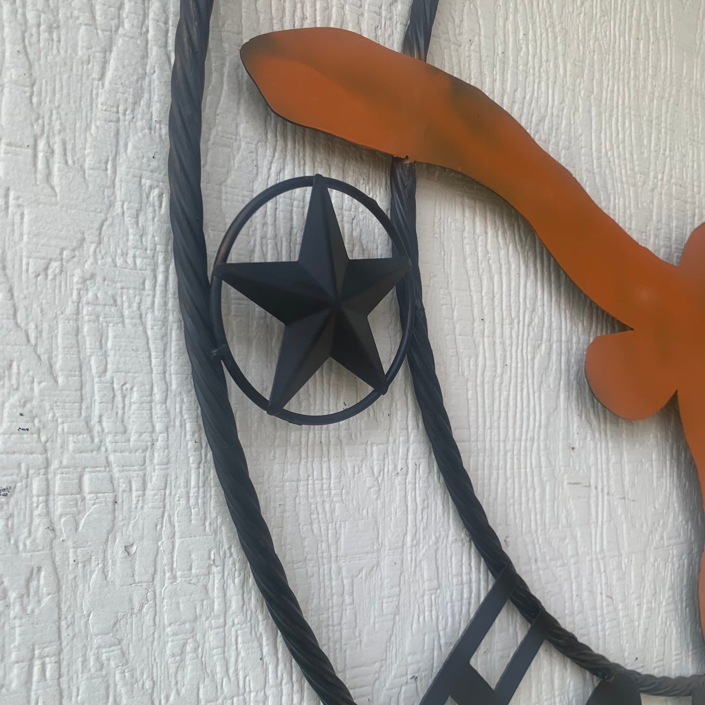 HOOKEM HORNS WITH LONE STAR TEXAS LONGHORNS HOOK EM METAL CUSTOM VINTAGE CRAFT WALL ART TEAM SIGN HANDMADE