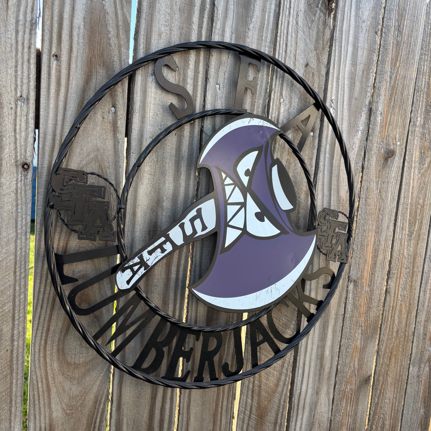 SFA LUMBERJACKS CUSTOM METAL VINTAGE CRAFT SIGN WALL ART TEAM SIGN HANDMADE