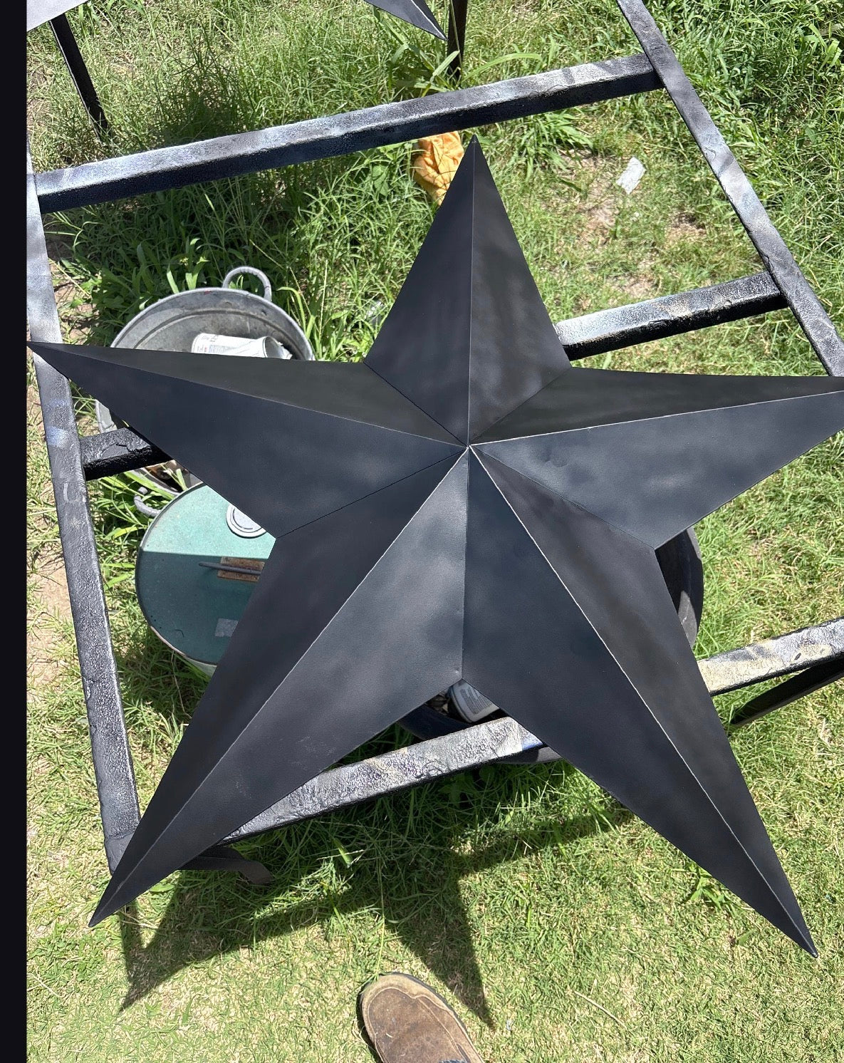 USA FLAG STAR CRACKLE RED IVORY NAVY BLUE METAL BARN STAR METAL WALL ART WESTERN HOME DECOR HANDMADE NEW