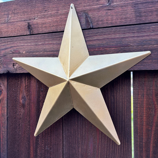 VINTAGE GOLD METALLIC BARN METAL STAR WALL ART WESTERN HOME DECOR VINTAGE RUSTIC ART NEW #EH13784