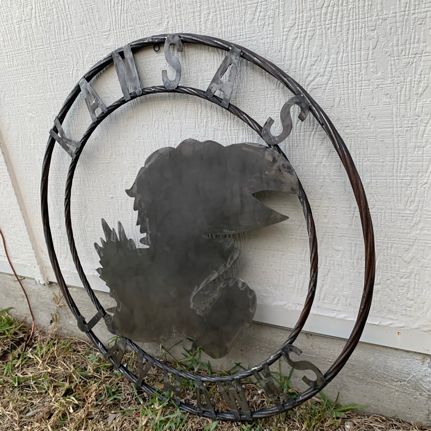 KANSAS JAYHAWKS RAW CUSTOM METAL VINTAGE CRAFT SIGN UNPAINTED TEAM HANDMADE