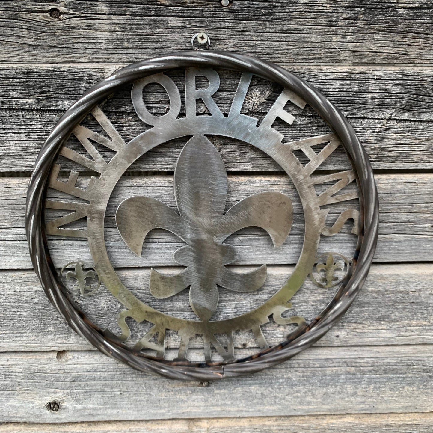 NEW ORLEANS SAINTS CUSTOM RAW METAL CRAFT SIGN WALL ART WESTERN HOME DECOR LASERCUT ART HANDMADE 12",18",24