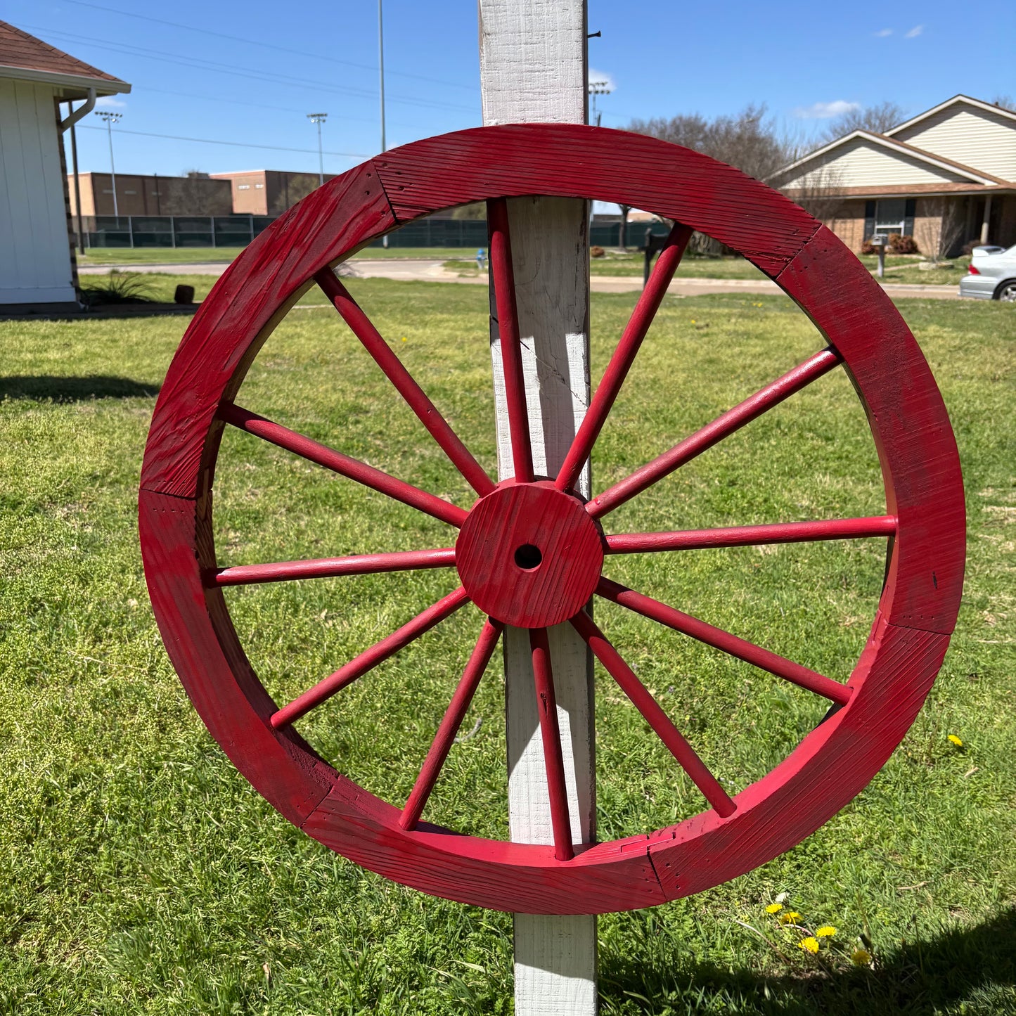 RED WAGON WHEEL BARN WOOD WESTERN HOME DECOR RUSTIC NEW 16",24",30",36",40"