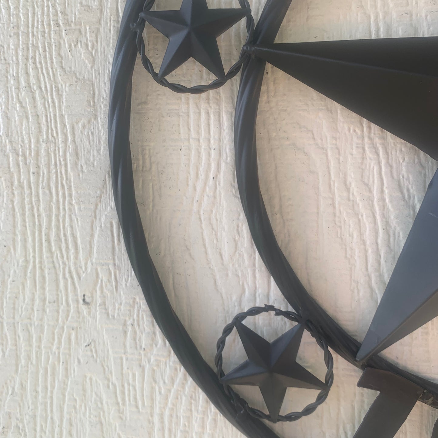 TEXAS 1836 BLACK BARN STAR METAL LONESTAR WESTERN HOME DECOR HANDMADE NEW 16",24",36",50"