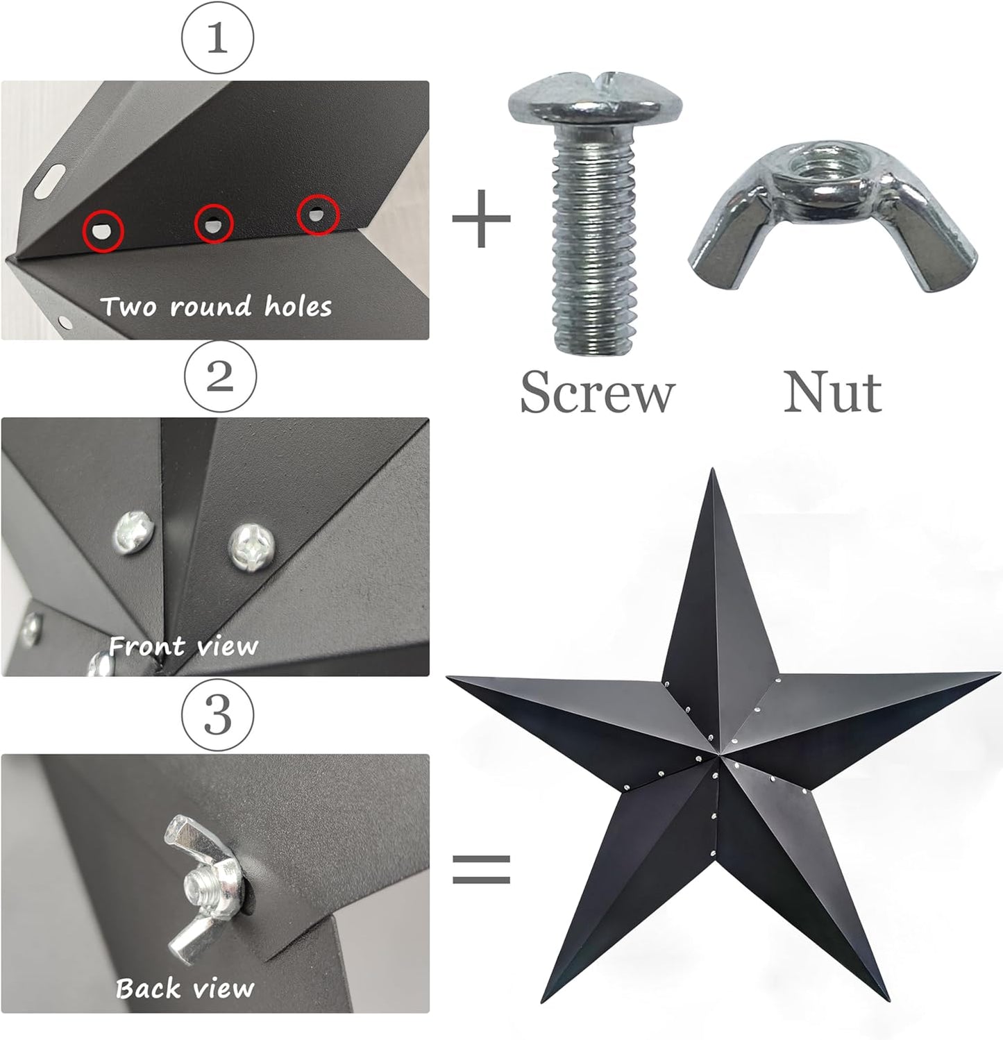 48" MUSTARD STAR KIT ASSEMBLY BARN STAR 5 POINT METAL STAR OF DAVID NO RING WESTERN HOME DECOR 53",72",96" HANDMADE EH13590