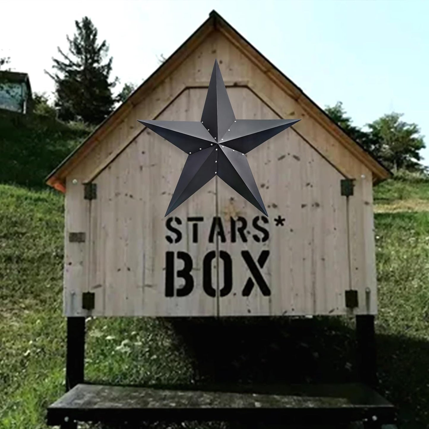48" MUSTARD STAR KIT ASSEMBLY BARN STAR 5 POINT METAL STAR OF DAVID NO RING WESTERN HOME DECOR 53",72",96" HANDMADE EH13590