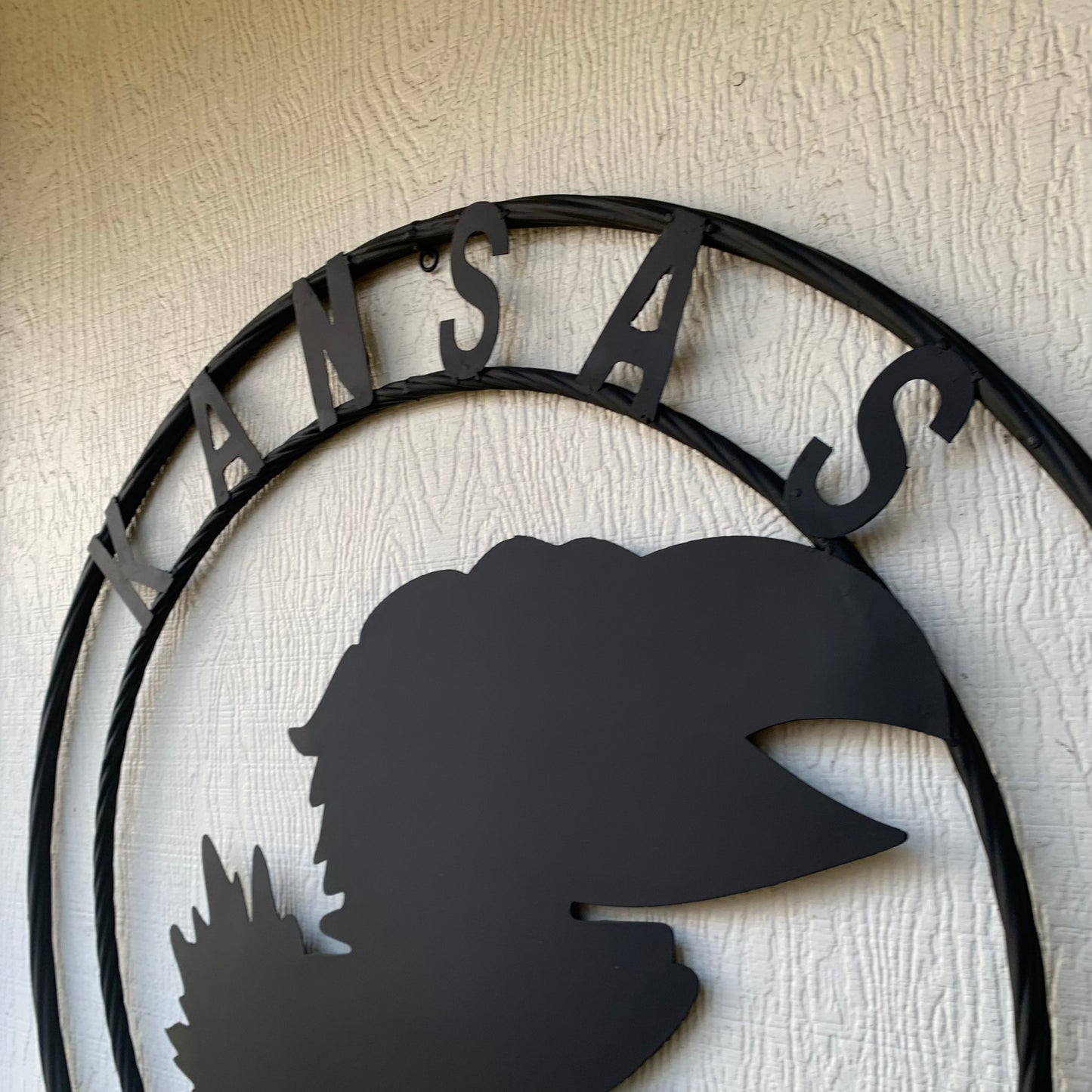 KANSAS JAYHAWKS BLACK CUSTOM METAL VINTAGE CRAFT SIGN WALL ART TEAM SIGN HANDMADE