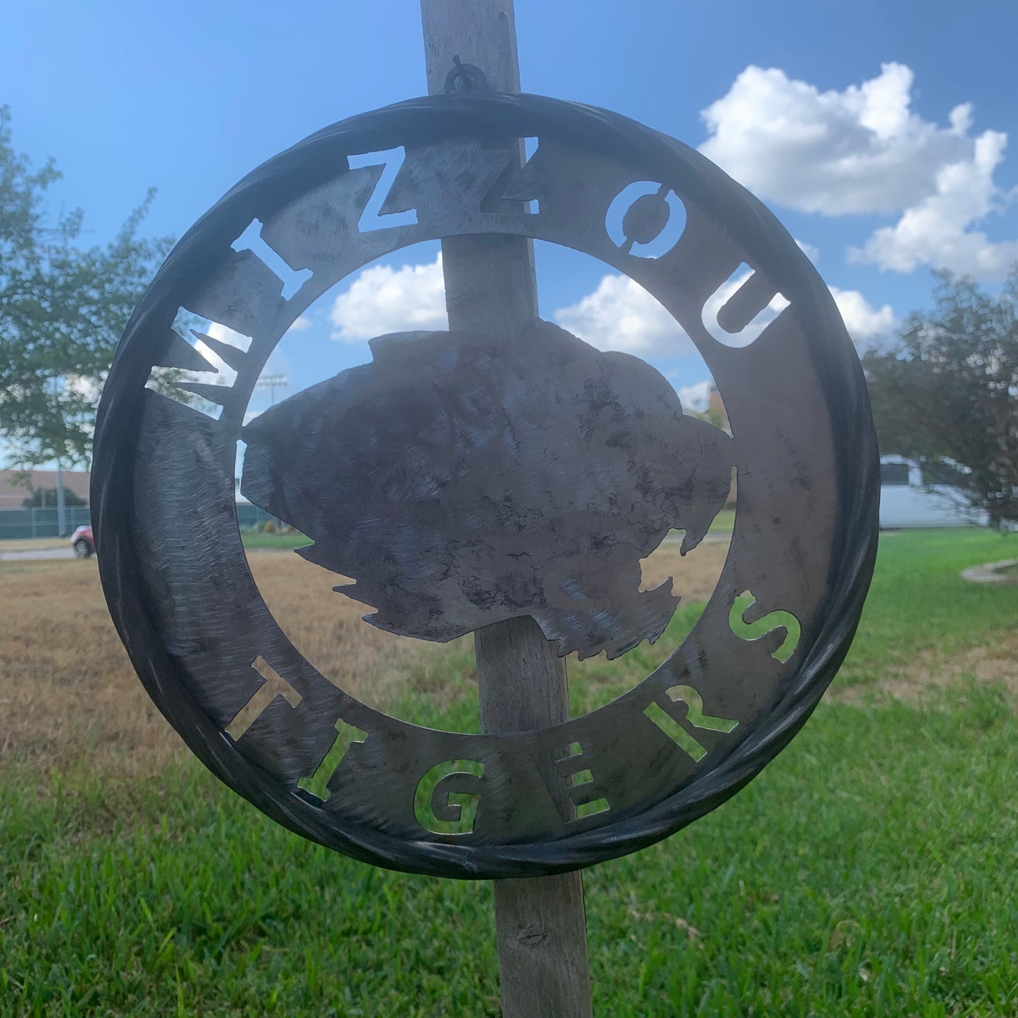 12", 18", 24", 32" MIZZOU TIGERS MISSOURI CUSTOM RAW METAL VINTAGE CRAFT TEAM SIGN HANDMADE