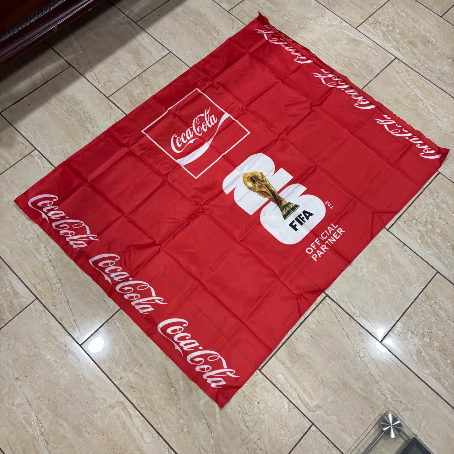 FIFA WORLD CUP 2026 COCACOLA FLAG 3ft x 4ft GENUINE LICENSES WESTEEN HOME DECOR  #EH13731