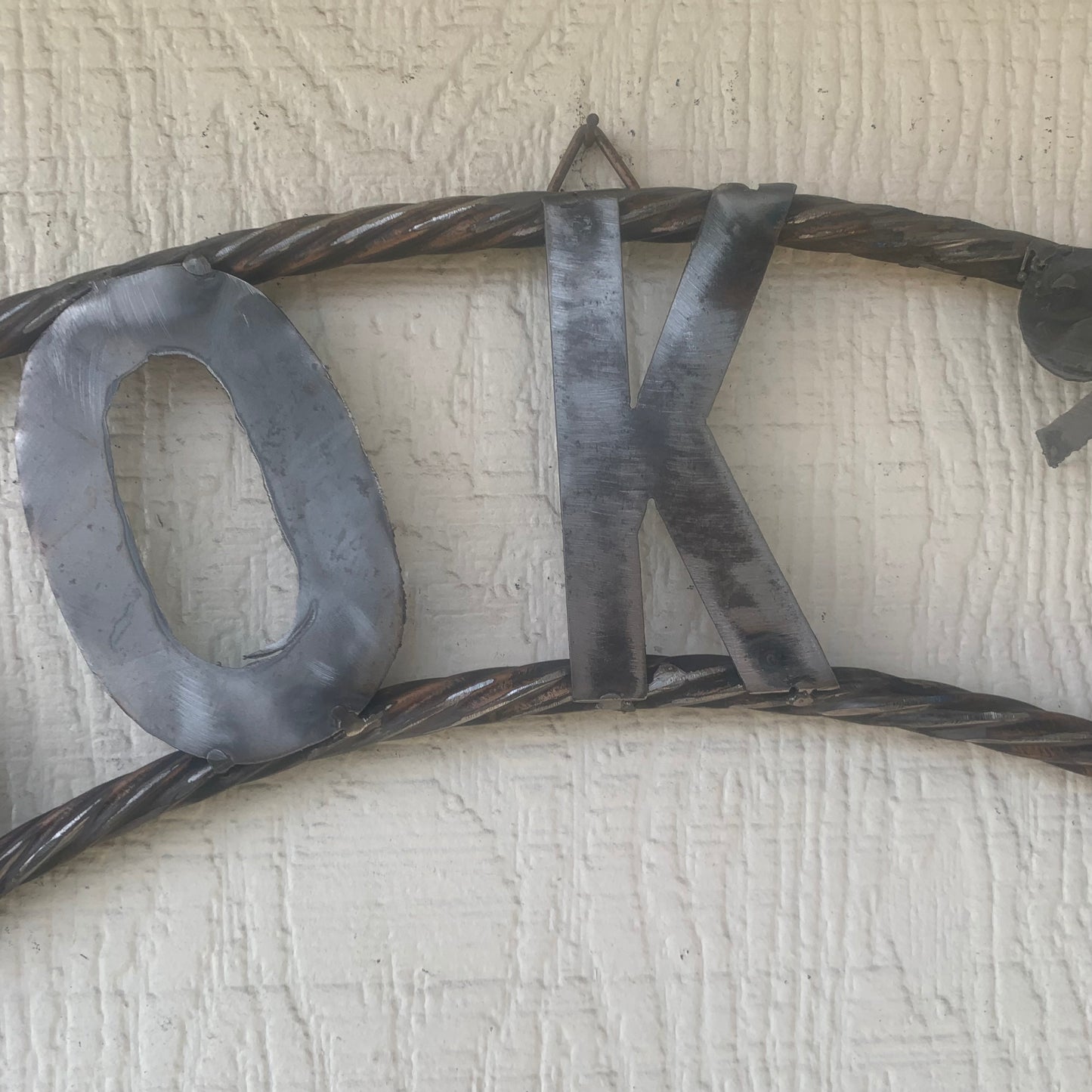 HOOKEM HORNS & LONE STAR TEXAS LONGHORNS HOOK EM RAW METAL UNPAINTED CUSTOM VINTAGE CRAFT WALL ART TEAM SIGN HANDMADE