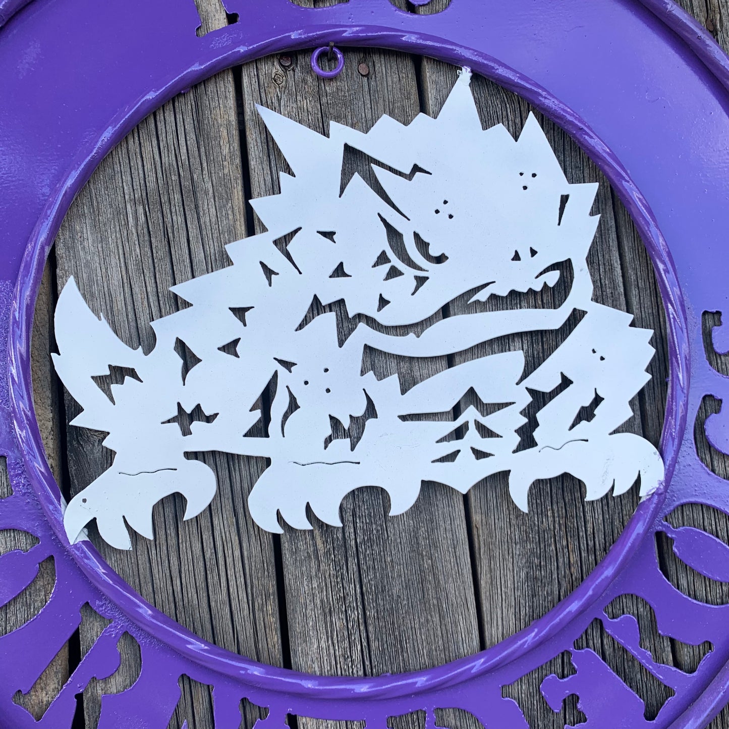 18",24",32" TCU HORNED FROGS CUSTOM METAL VINTAGE CRAFT TEAM SIGN WESTERN HOME DECOR HANDMADE