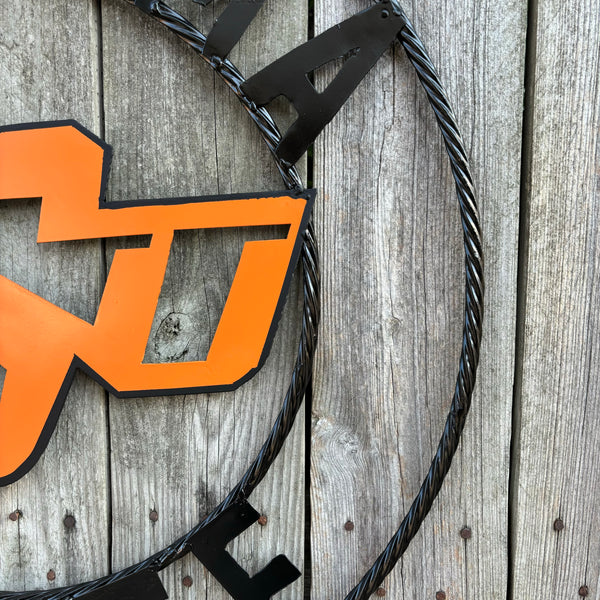 OSU OKLAHOMA STATE COWBOYS METAL CUSTOM VINTAGE TEAM WALL ART HANDMADE CRAFT SIGN