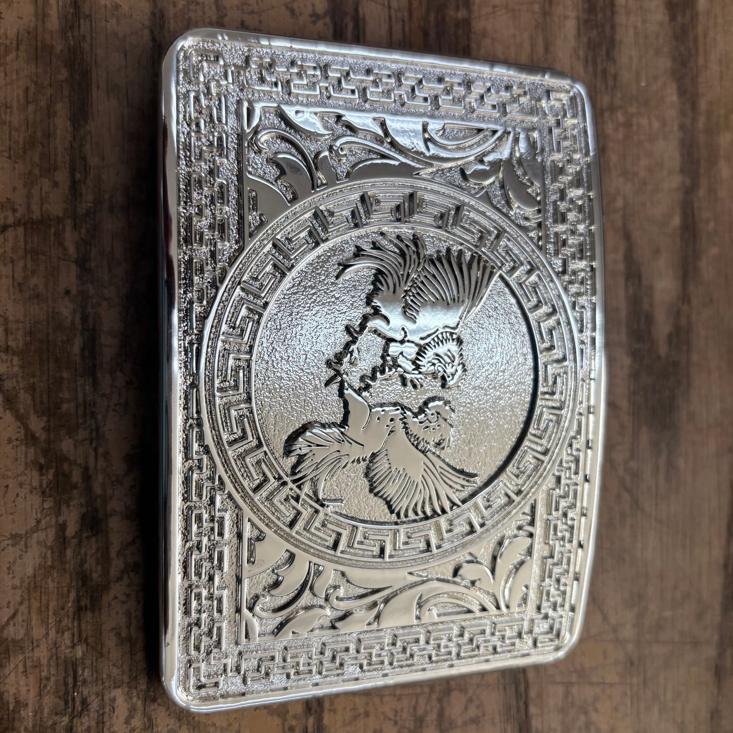 COCK FIGHTING ROOSTER BELT BUCKLE GOLD WESTERN METAL BUCKLE FASHION ART 4.5" X 3.5"  #EH13232