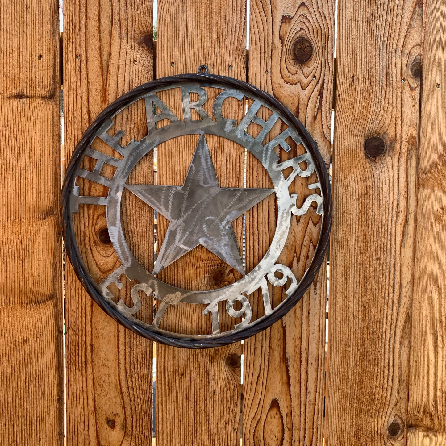 ARCHER STYLE RAW METAL YOUR CUSTOM NAME LASERCUT METAL SIGN WESTERN HOME DECOR HANDMADE ART