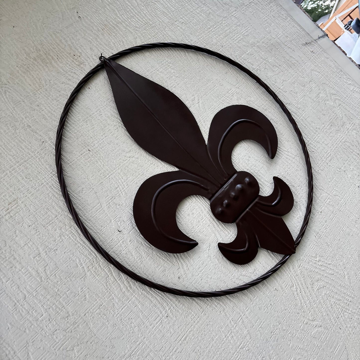 FLEUR DE LIS BRONZE METAL WALL ART SIGN WESTERN HOME DECOR HANDMADE NEW 12",18",24",32"