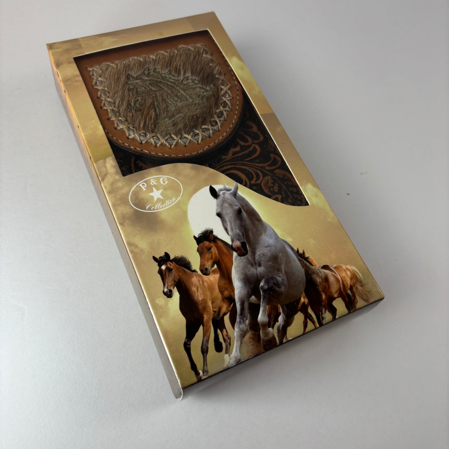 7" HORSE LEATHER HOLSTER TAN POUCH EXTRA LARGE  BELT LOOP CELL PHONE CASE UNIVERSAL OVERSIZE #EH13323