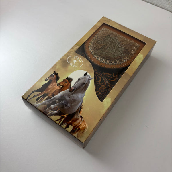 7" HORSE LEATHER HOLSTER TAN POUCH EXTRA LARGE  BELT LOOP CELL PHONE CASE UNIVERSAL OVERSIZE