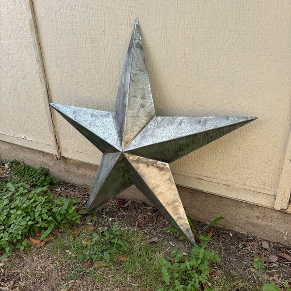 UNFINISHED GALVANIZED BARN STAR 3" TO 120" METAL WALL ART WESTERN HOME  DECOR HANDMADE #EH10418