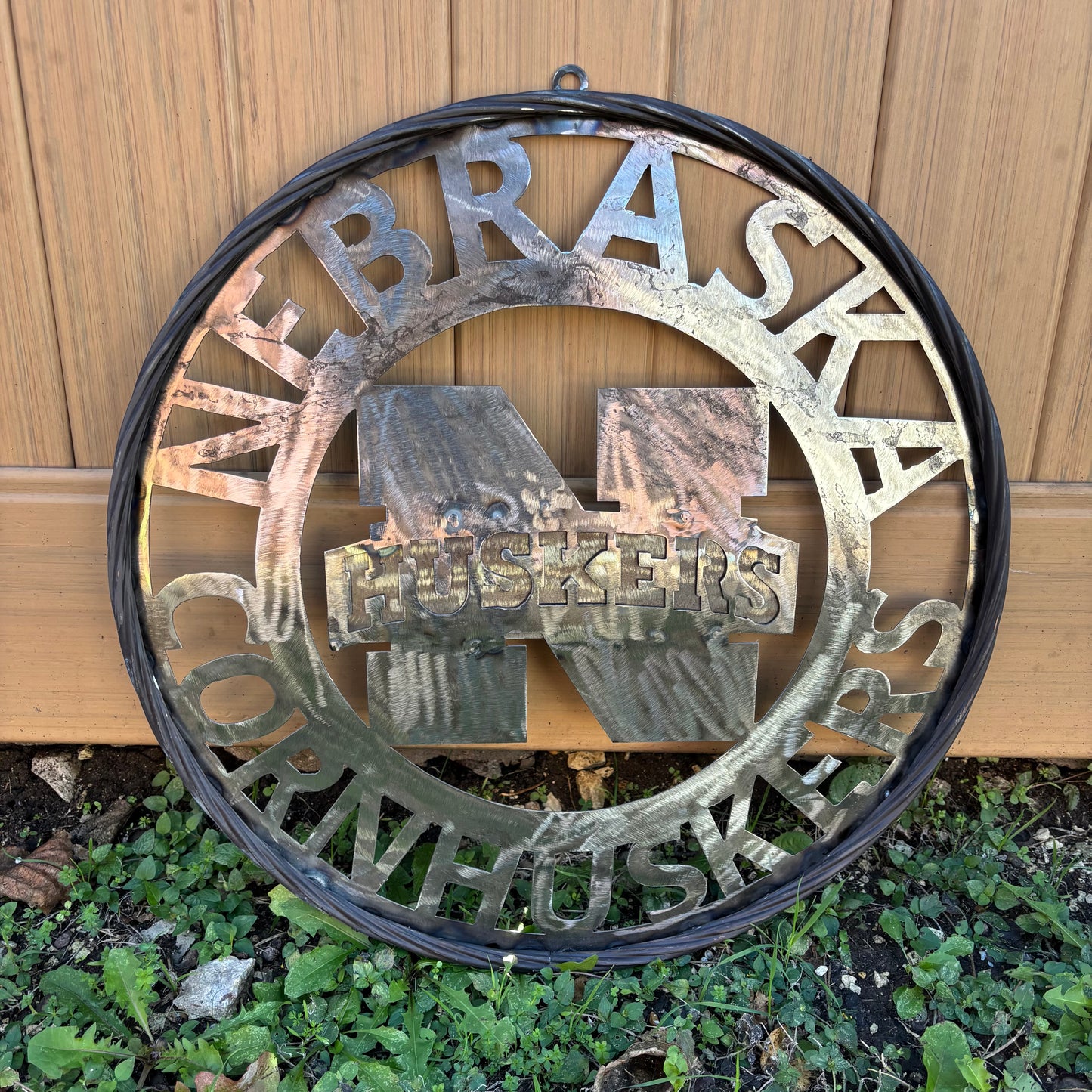 12", 18", 24", 32" NEBRASKA HUSKERS RAW METAL CUSTOM VINTAGE CRAFT TEAM SIGN