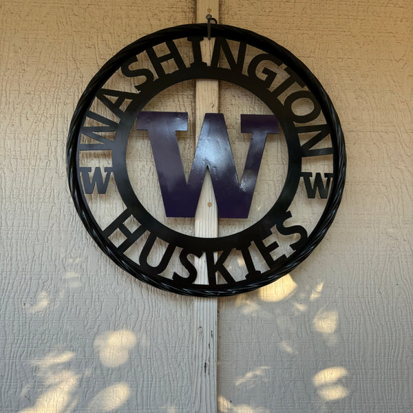 12", 18", 24", 32" WASHINGTON HUSKIES CUSTOM METAL VINTAGE CRAFT TEAM SIGN HANDMADE 36",40",44",50"