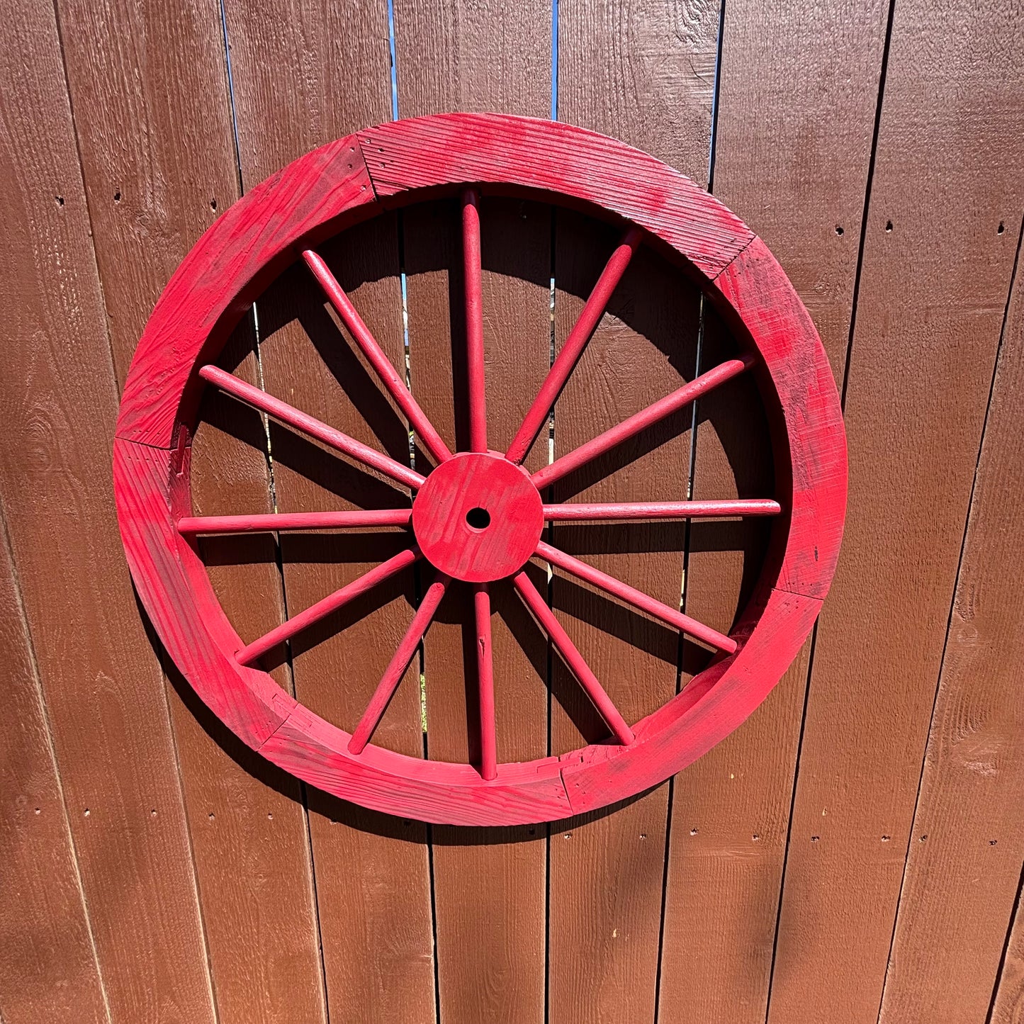 RED WAGON WHEEL BARN WOOD WESTERN HOME DECOR RUSTIC NEW 16",24",30",36",40"
