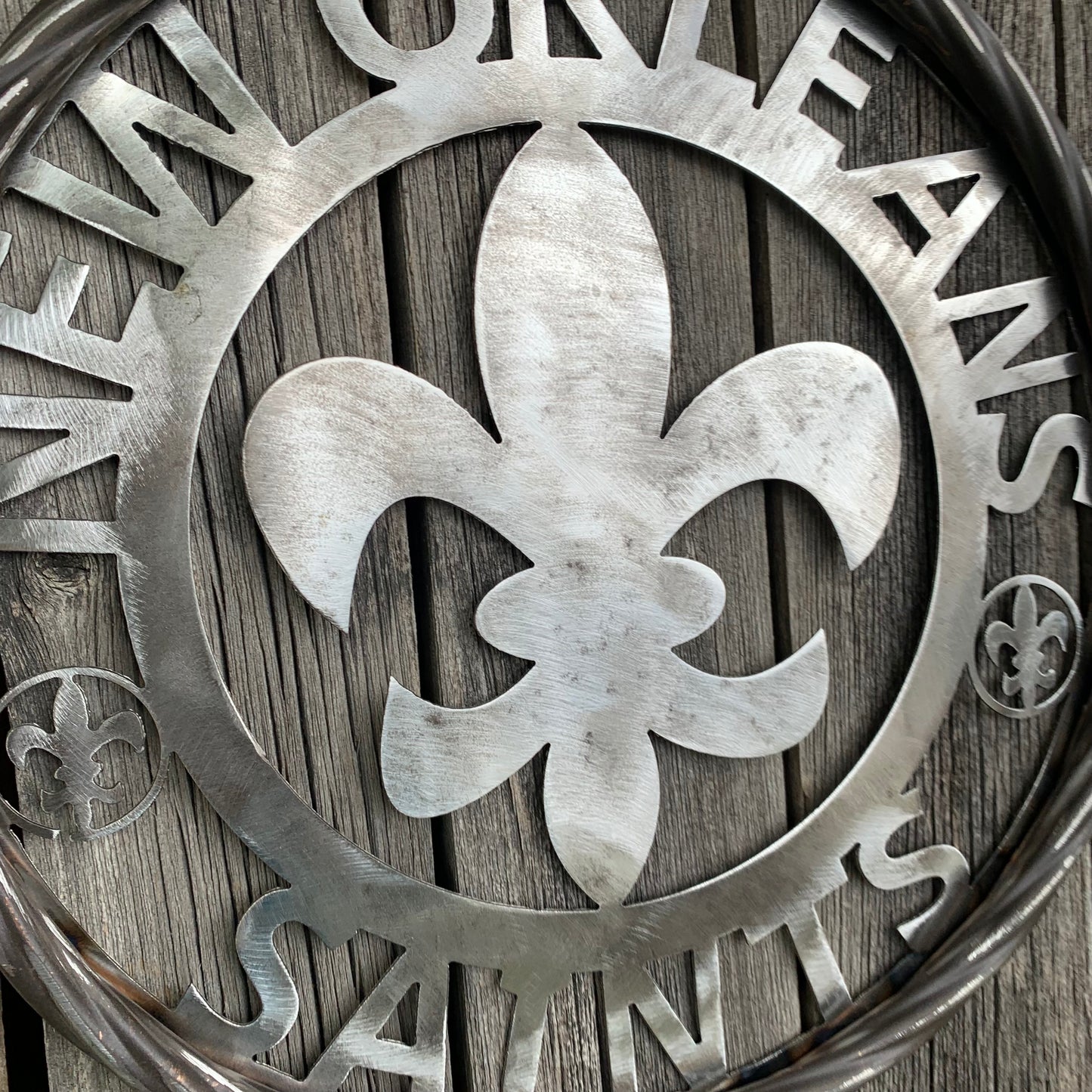 NEW ORLEANS SAINTS CUSTOM RAW METAL CRAFT SIGN WALL ART WESTERN HOME DECOR LASERCUT ART HANDMADE 12",18",24
