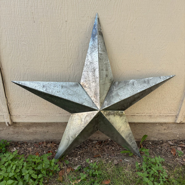 UNFINISHED GALVANIZED BARN STAR 3" TO 120" METAL WALL ART WESTERN HOME  DECOR HANDMADE #EH10418