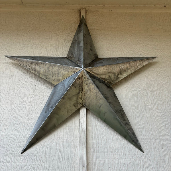 UNFINISHED GALVANIZED BARN STAR 3" TO 120" METAL WALL ART WESTERN HOME  DECOR HANDMADE #EH10418