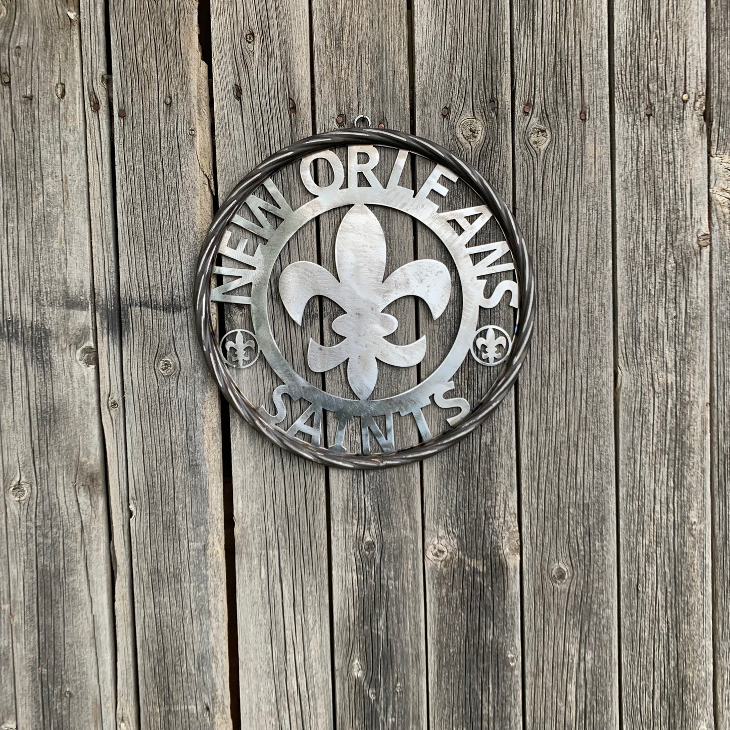 NEW ORLEANS SAINTS CUSTOM RAW METAL CRAFT SIGN WALL ART WESTERN HOME DECOR LASERCUT ART HANDMADE 12",18",24