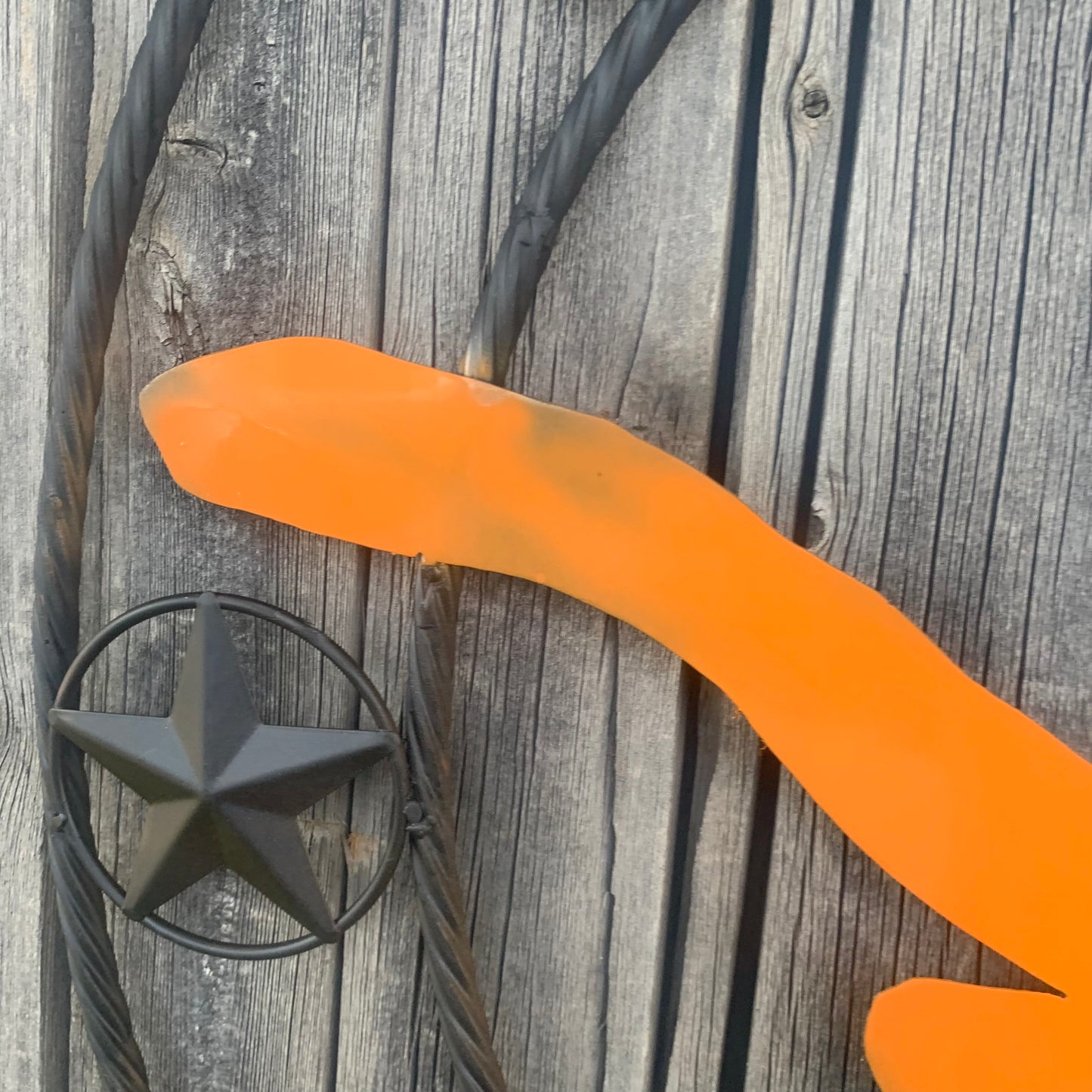 HOOKEM HORNS WITH LONE STAR TEXAS LONGHORNS HOOK EM METAL CUSTOM VINTAGE CRAFT WALL ART TEAM SIGN HANDMADE