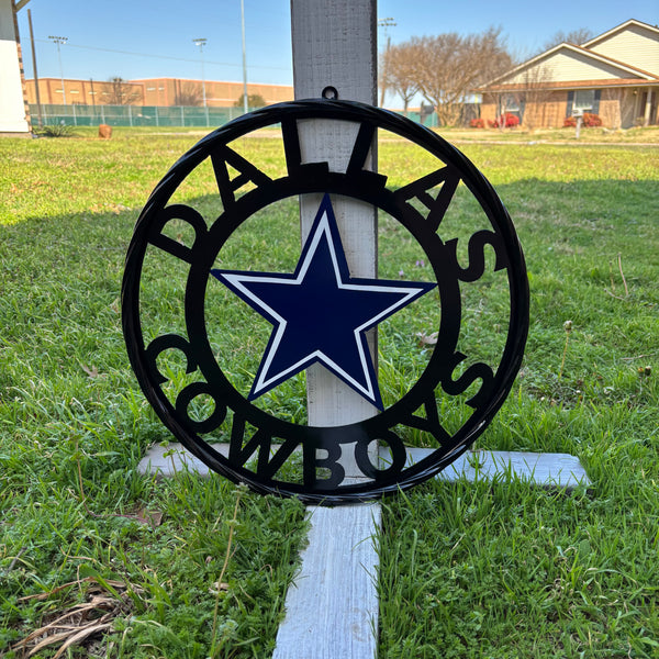 18",24",36" DALLAS COWBOYS METAL WALL ART WESTERN HOME DECOR VINTAGE RUSTIC BRONZE NEW #EH12316