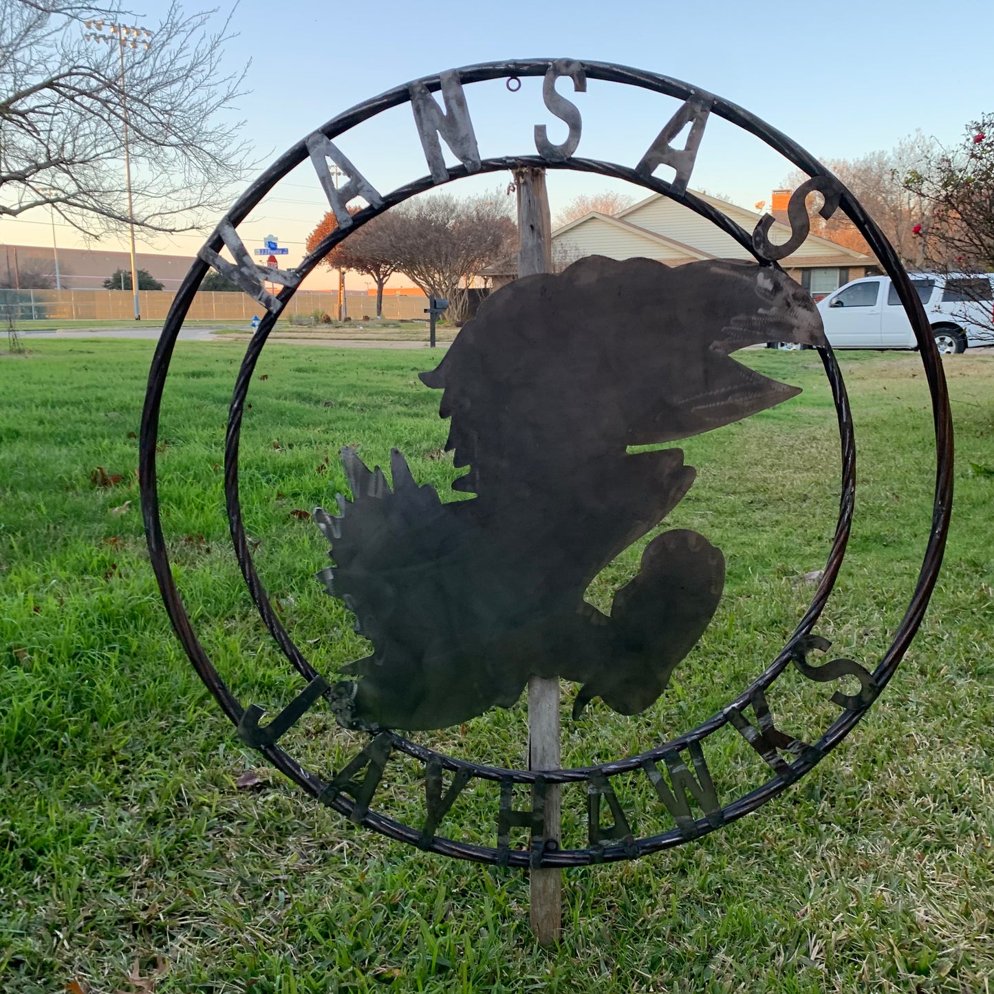 KANSAS JAYHAWKS RAW CUSTOM METAL VINTAGE CRAFT SIGN UNPAINTED TEAM HANDMADE