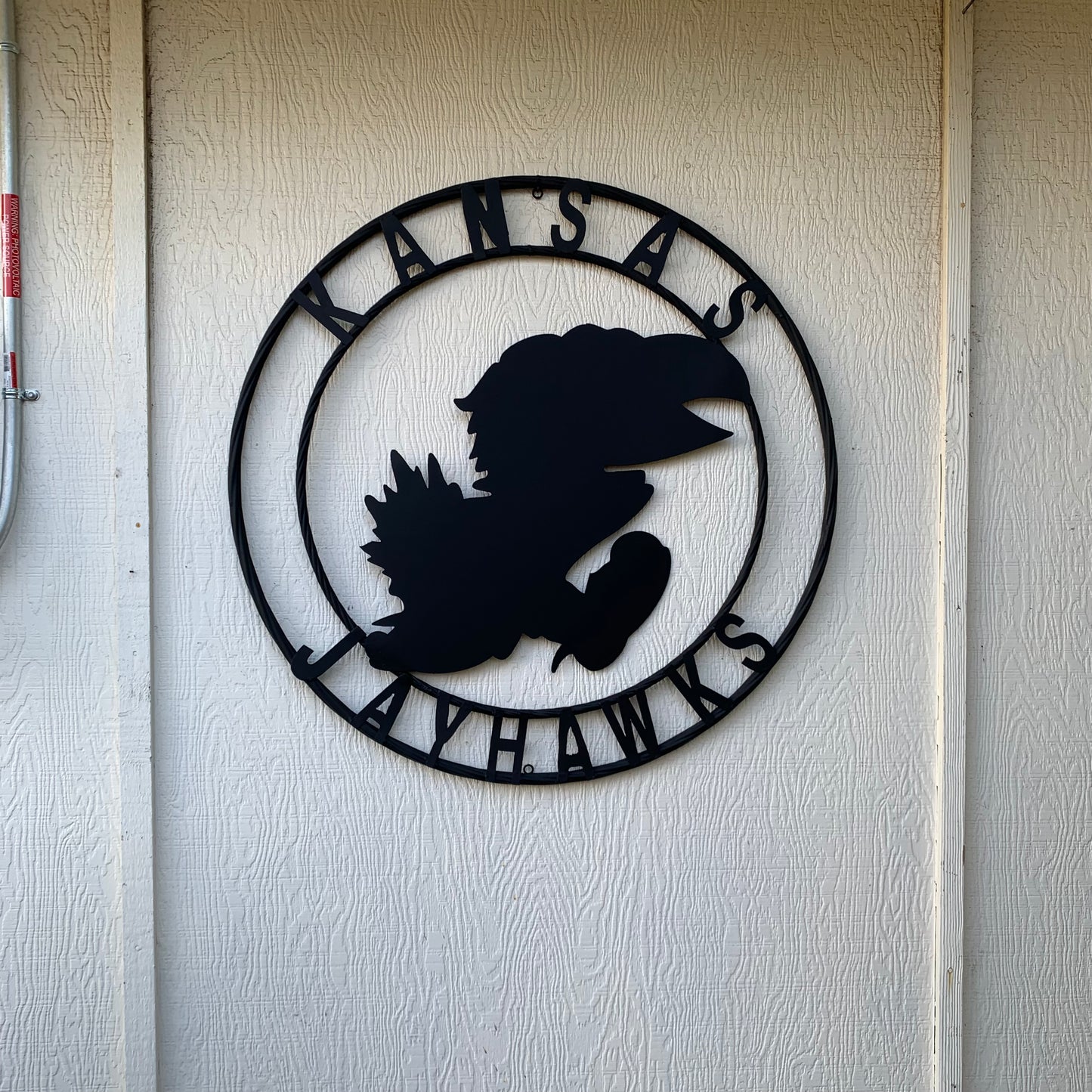 KANSAS JAYHAWKS BLACK CUSTOM METAL VINTAGE CRAFT SIGN WALL ART TEAM SIGN HANDMADE