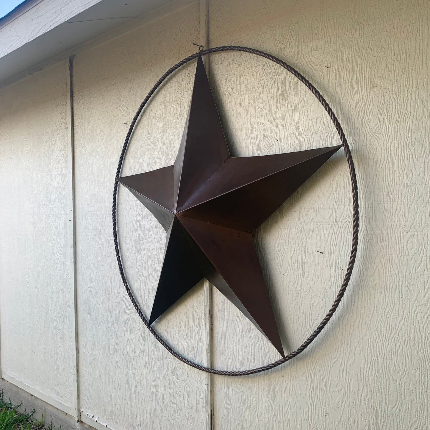 LONE STAR 60" BARN STAR METAL RUSTIC  BRONZE VINTAGE COPPER WALL ART WESTERN HOME DECOR HANDMADE NEW EH10524