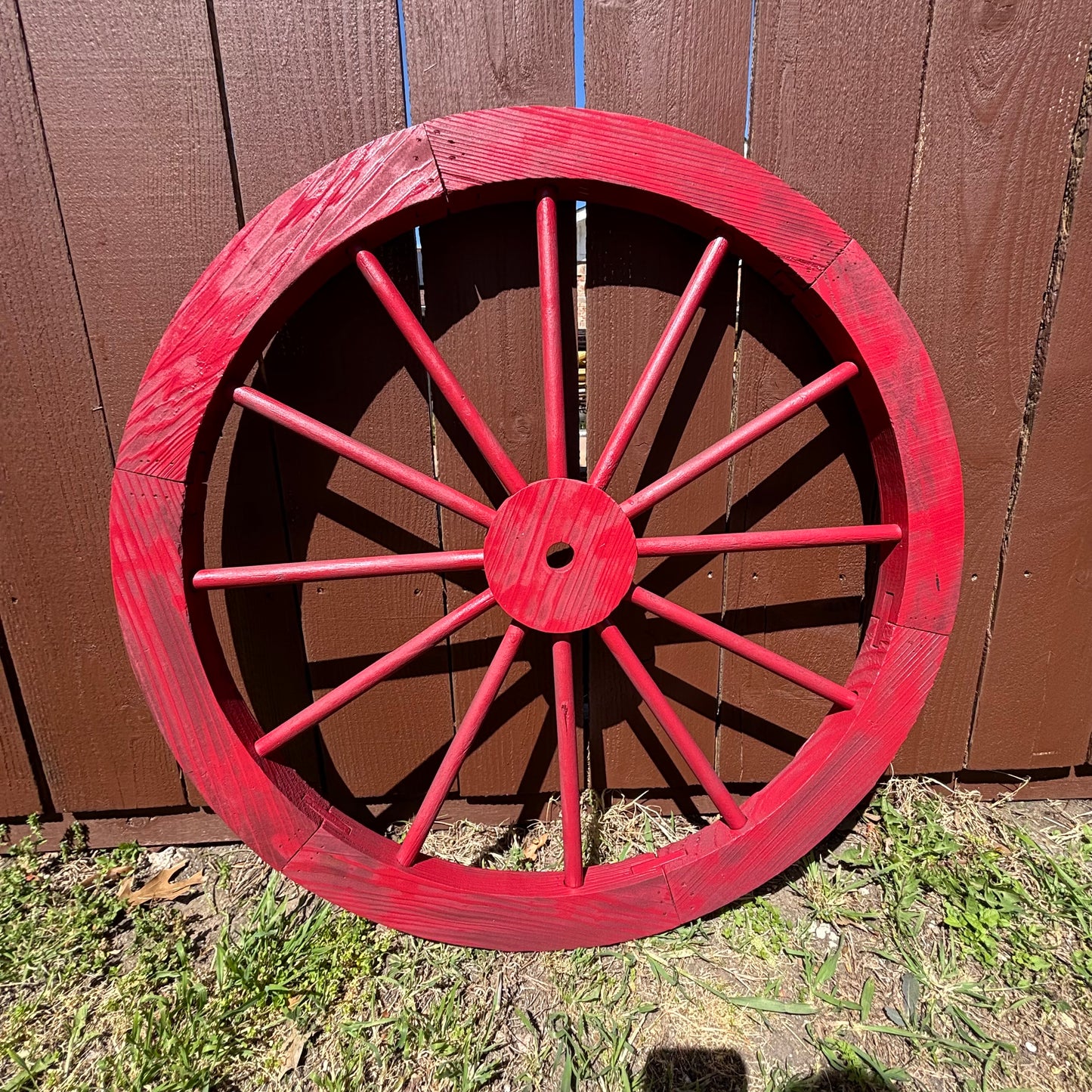 RED WAGON WHEEL BARN WOOD WESTERN HOME DECOR RUSTIC NEW 16",24",30",36",40"