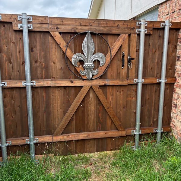 FLEUR DE LIS  CUSTOM RAW METAL METAL UNPAINTED WALL ART SIGN WESTERN HOME DECOR HANDMADE NEW 12",18",24",32"
