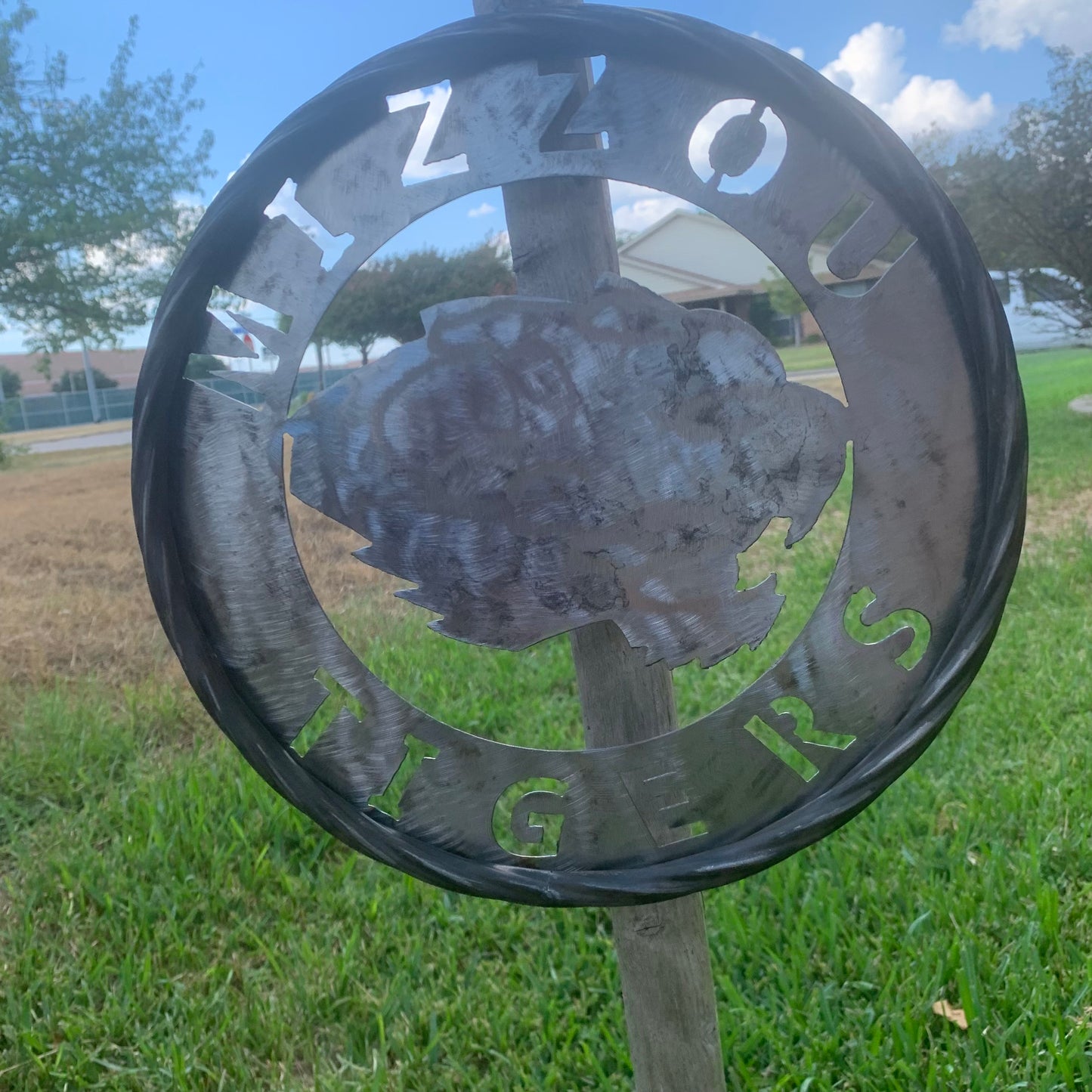 12", 18", 24", 32" MIZZOU TIGERS MISSOURI CUSTOM RAW METAL VINTAGE CRAFT TEAM SIGN HANDMADE