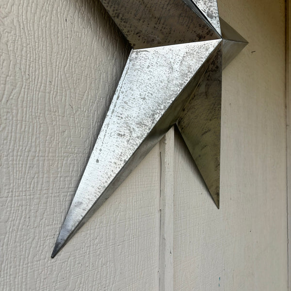 UNFINISHED GALVANIZED BARN STAR 3" TO 120" METAL WALL ART WESTERN HOME  DECOR HANDMADE #EH10418