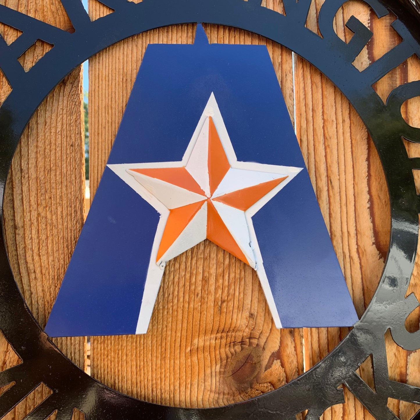 UTA ARLINGTON CUSTOM METAL VINTAGE CRAFT TEAM SIGN WESTERN HOME DECOR HANDMADE