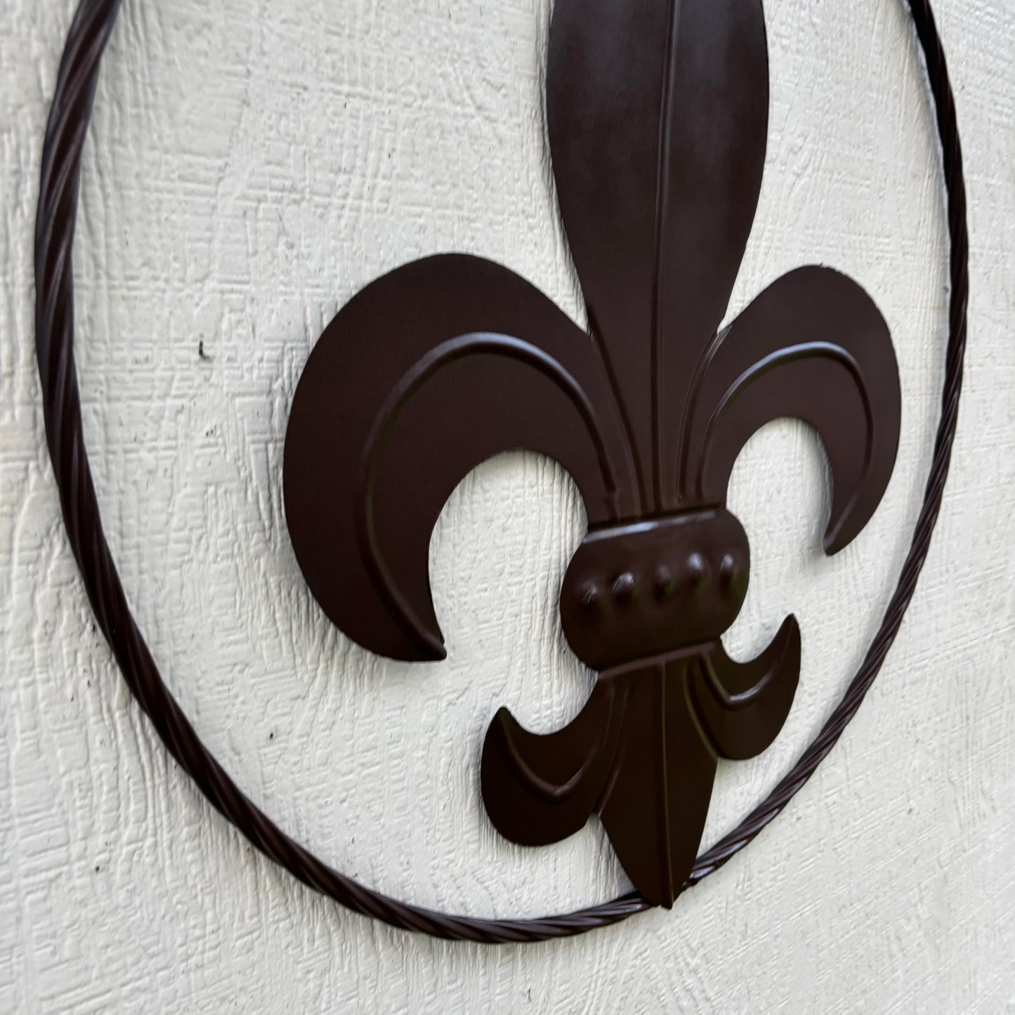 FLEUR DE LIS BRONZE METAL WALL ART SIGN WESTERN HOME DECOR HANDMADE NEW 12",18",24",32"