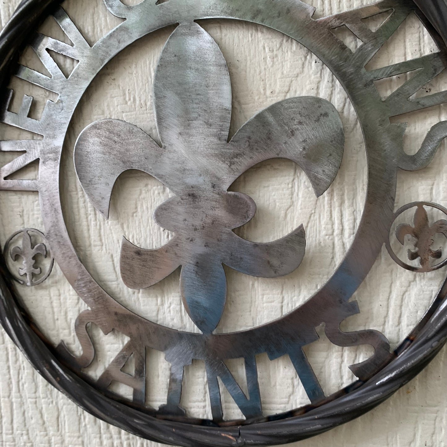NEW ORLEANS SAINTS CUSTOM RAW METAL CRAFT SIGN WALL ART WESTERN HOME DECOR LASERCUT ART HANDMADE 12",18",24