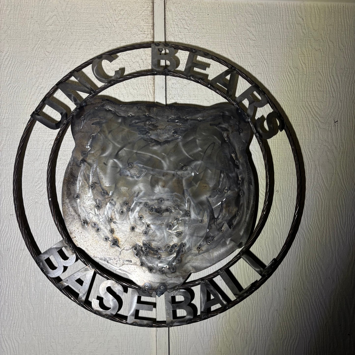 UNC BEARS CUSTOM RAW METAL NO PAINT VINTAGE CRAFT SIGN TEAM HANDMADE TO ORDER