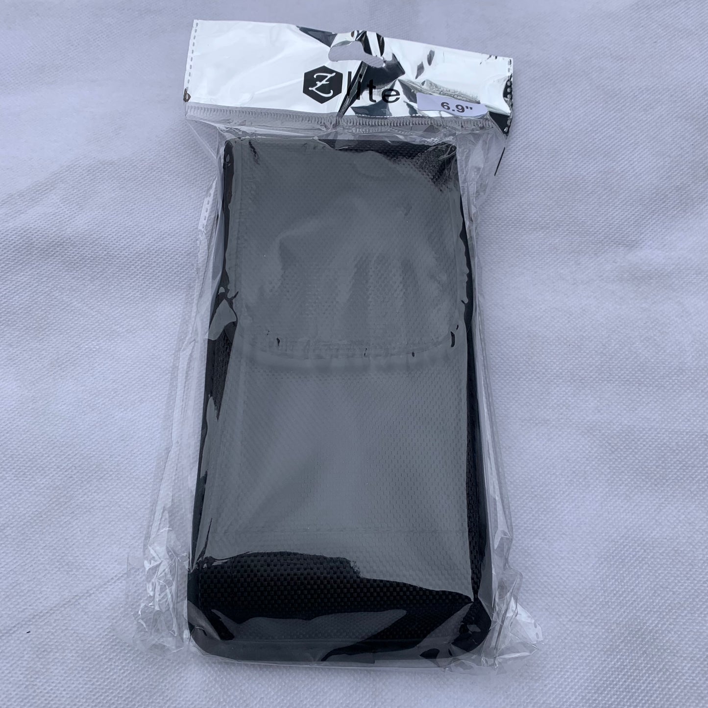 #EH11389 NYLON 7" RUGGED PHONE POUCH EXTRA LARGE BELT LOOP HOLSTER BLACK CELL PHONE CASE VERTICAL UNIVERSAL OVERSIZE Z-LITE BRAND NEW