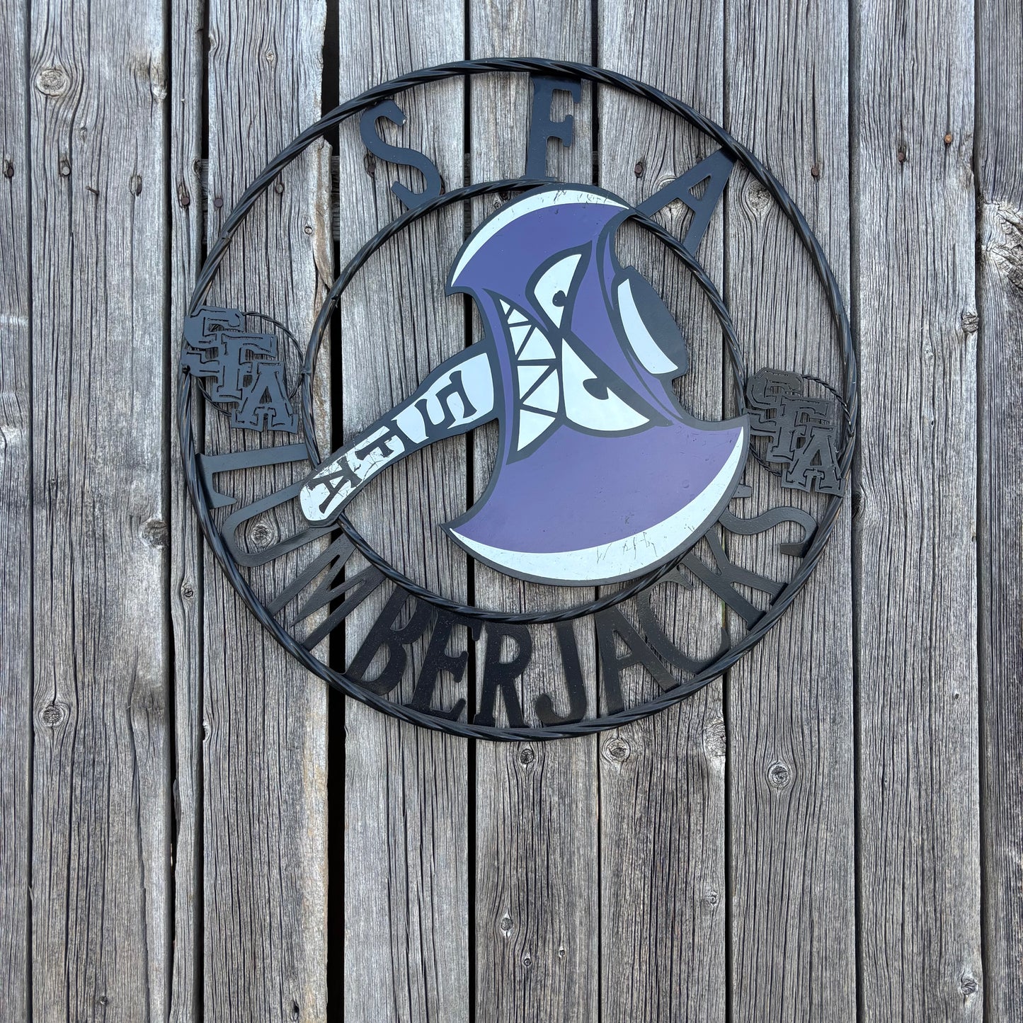 SFA LUMBERJACKS CUSTOM METAL VINTAGE CRAFT SIGN WALL ART TEAM SIGN HANDMADE